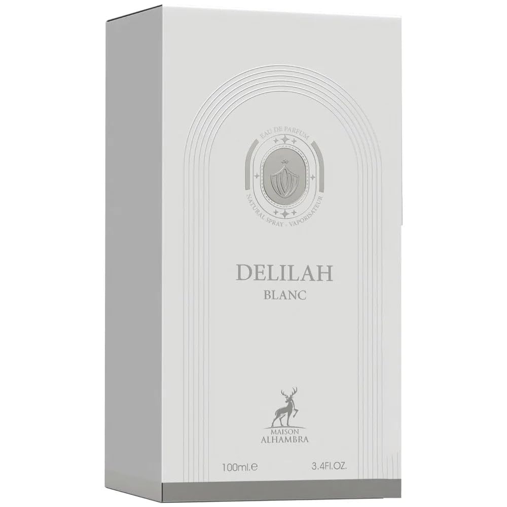 Maison Alhambra Delilah Blanc gift box with bottle ideal for special occasions.