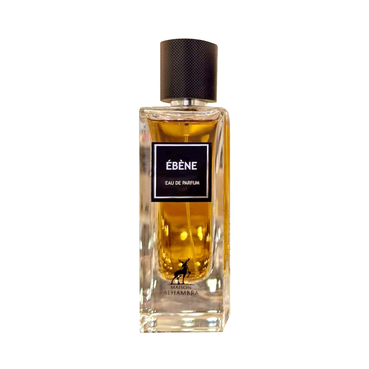Maison Alhambra Ébène top-note bottle shot for evenings, bold unisex fragrance.