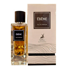 Maison Alhambra Ébène closeup of warm base notes, long-lasting scent for date nights.