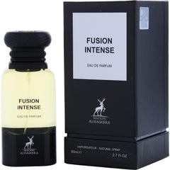Maison Alhambra Fusion Intense dry-down with leather and amber notes for evening sophistication
