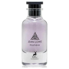 Maison Alhambra Jean Lowe Matiere bottle on display for formal evenings.