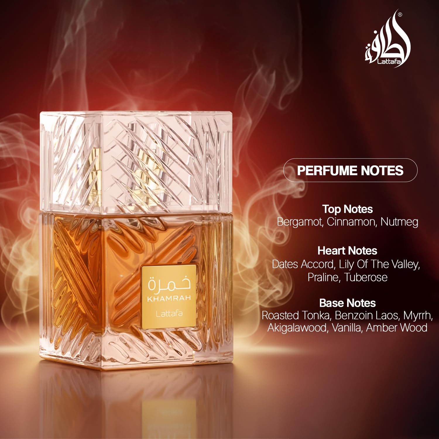 Maison Alhambra Khamrah cap closeup highlights premium packaging and craftsmanship.