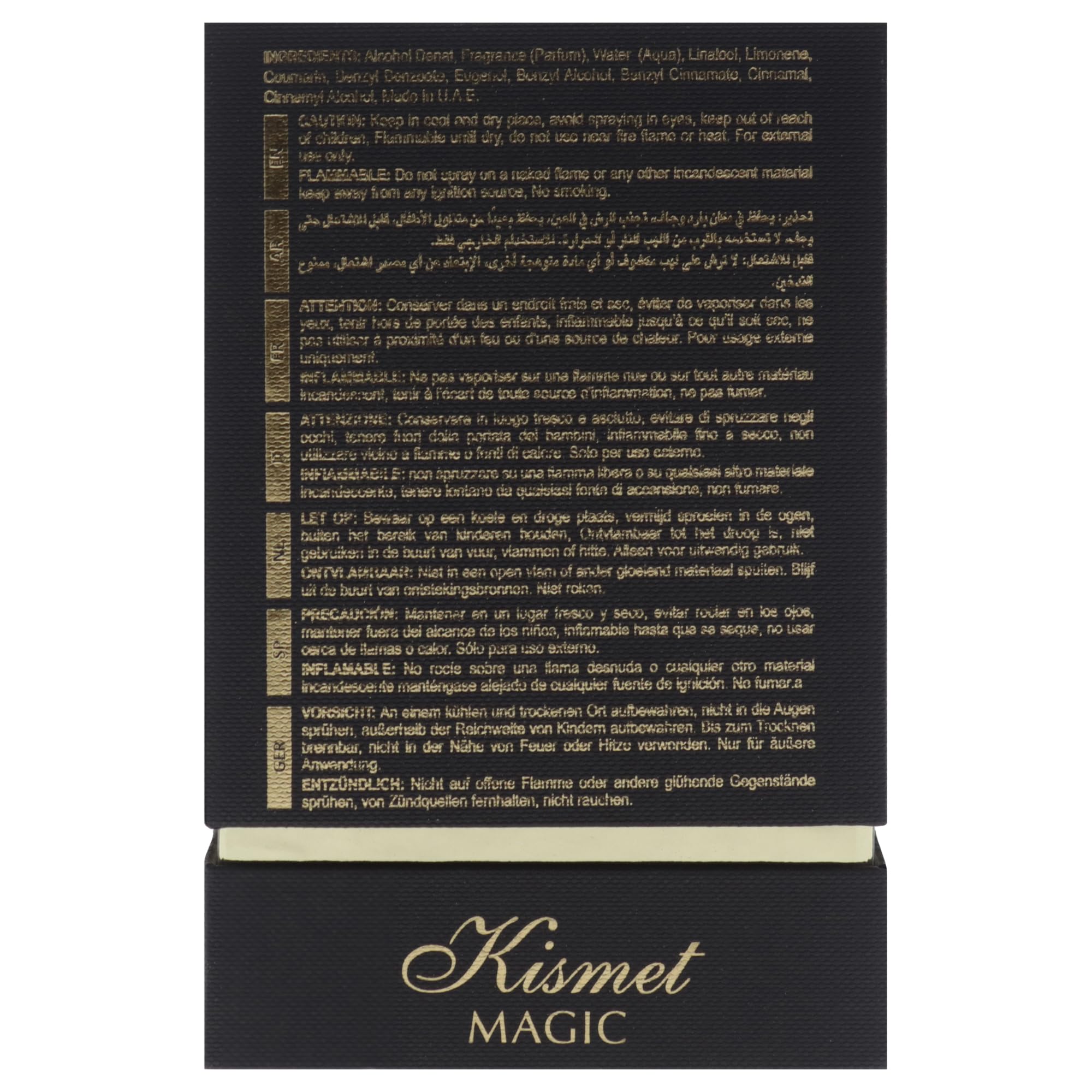 Maison Alhambra Kismet Magic EDP glass gleam, modern, lasting impression.