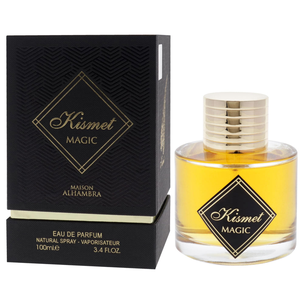 Maison Alhambra Kismet Magic EDP side profile, masculine presence and refined silhouette.