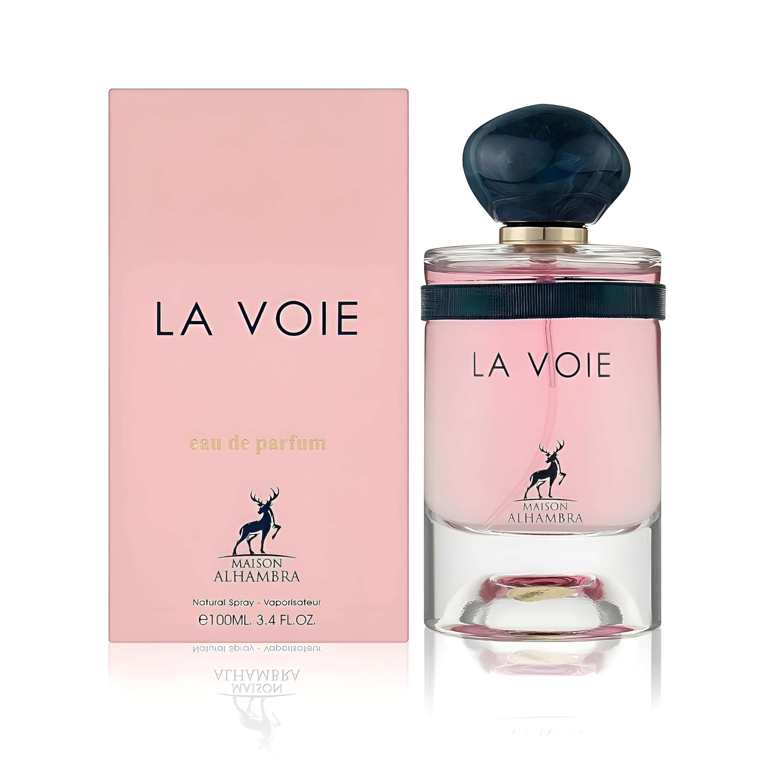 Maison Alhambra La Voie perfume spray; long-lasting scent for evening occasions.