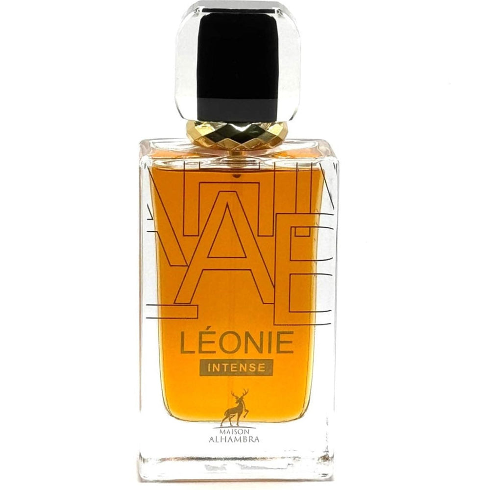 Maison Alhambra Leonie Intense bottle front — bold floral fragrance ideal for evenings