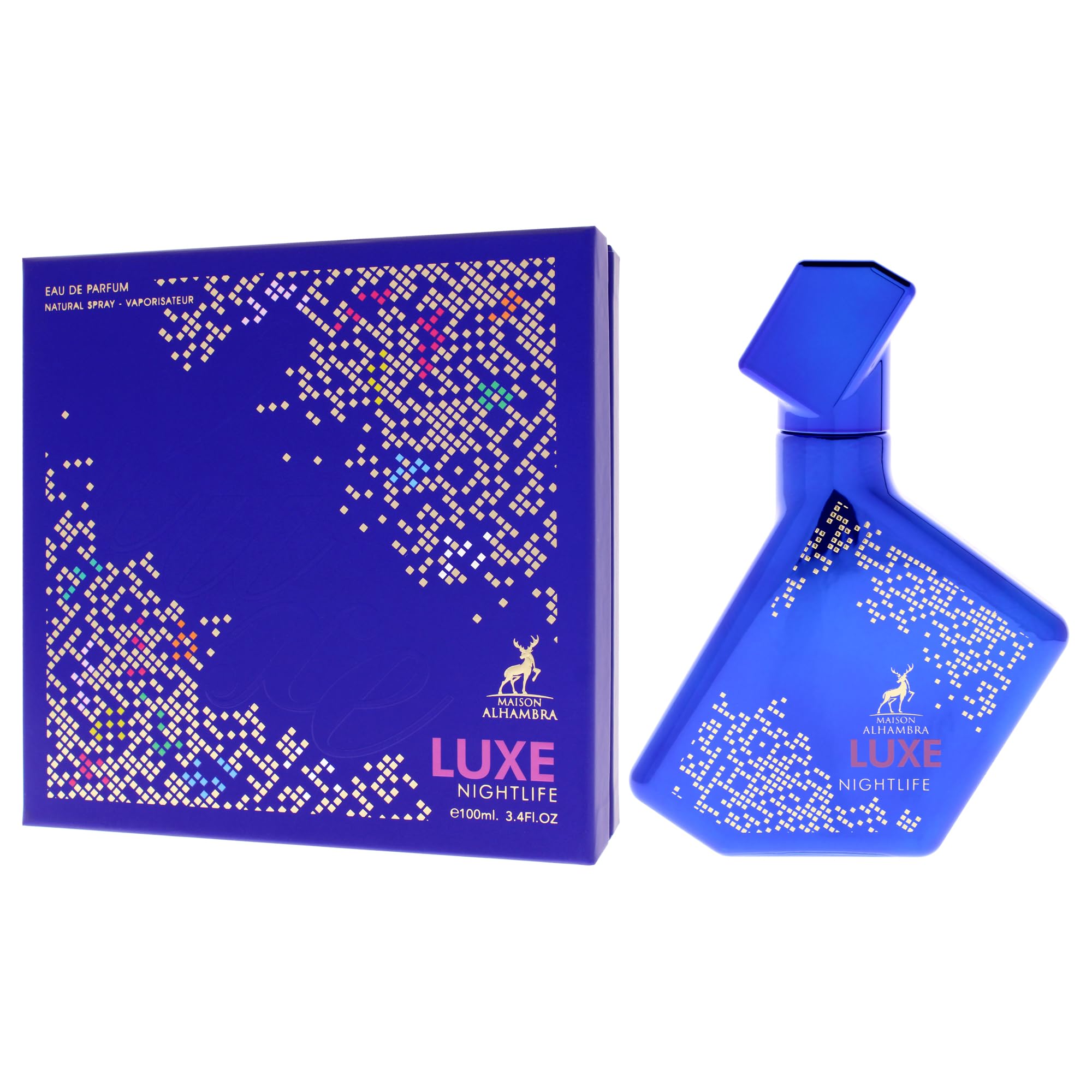 Maison Alhambra Luxe Nightlife woody floral notes hint at sophistication.
