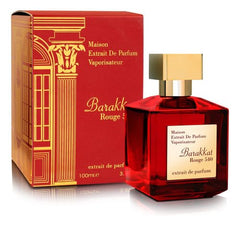 Closeup of Barakkat Rouge 540 cap showing premium design for gifting