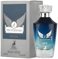 Maison Alhambra Victorioso Myth EDP packaging, ideal for gifting or display.