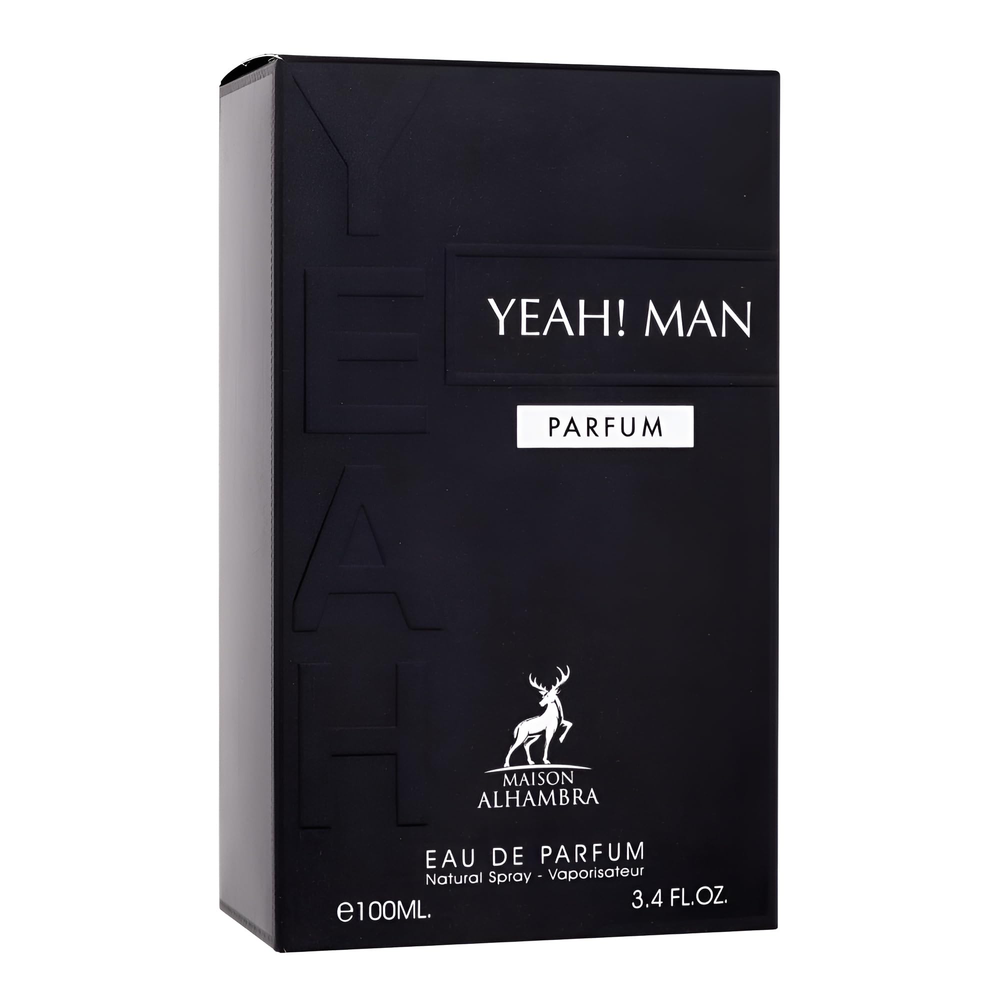 Maison Alhambra Yeah! Man outer box shot reinforces gift-ready presentation