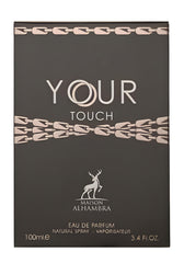 Maison Alhambra Your Touch base notes showcase vanilla and cedar for lasting warmth.