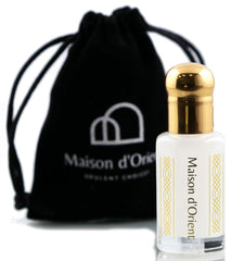 Maison d'Orient Musk Tahara bottle front with a long-lasting white musk fragrance.