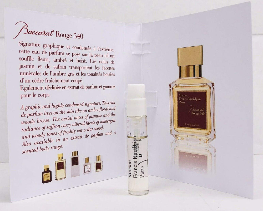 Maison Francis Kurkdjian Baccarat Rouge 540 vial being applied for an elegant scent