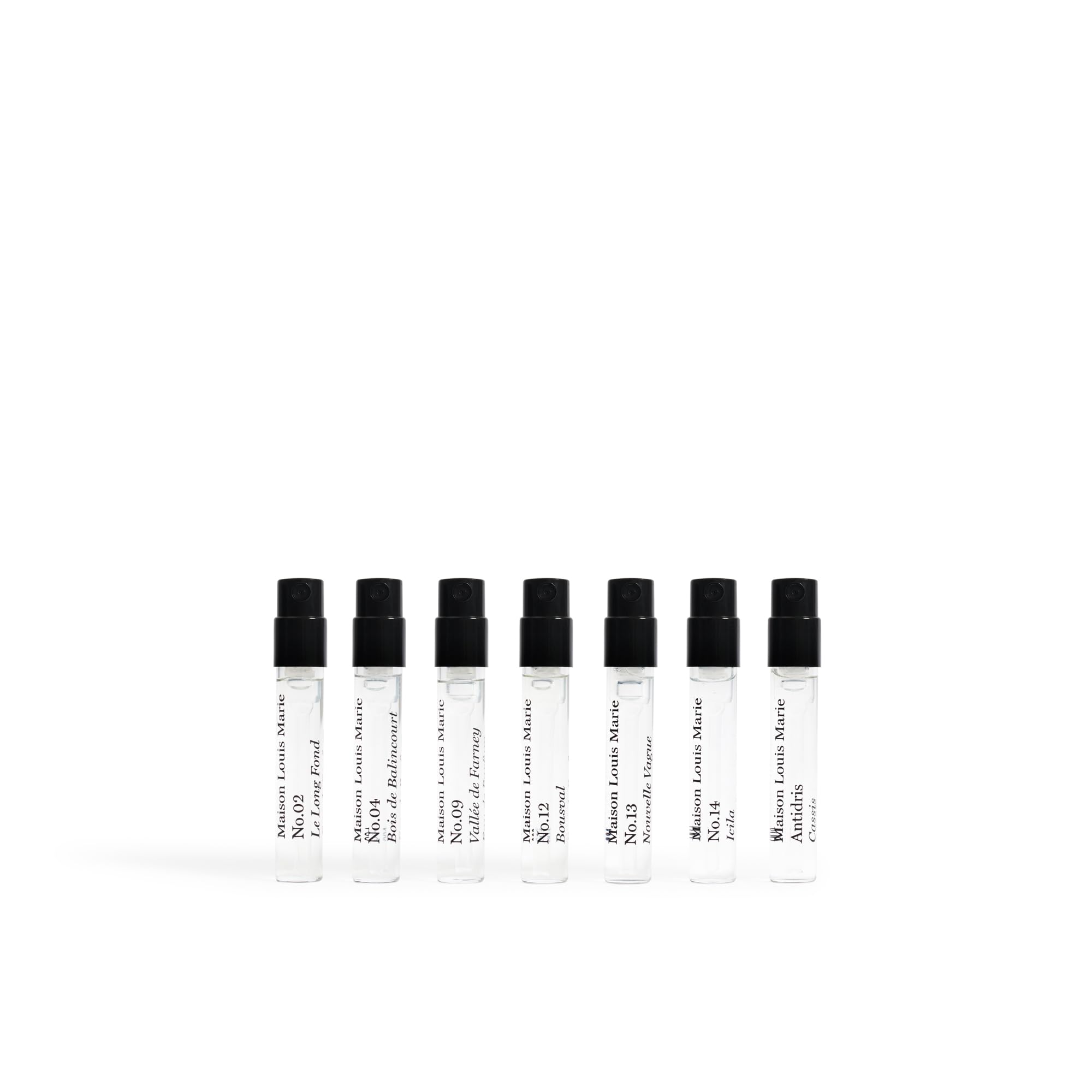 Maison Louis Marie discovery set Bois de Balincourt vial for everyday-sophisticated scent.