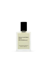 Maison Louis Marie No.04 Bois de Balincourt bottle closeup for clean luxury fragrance