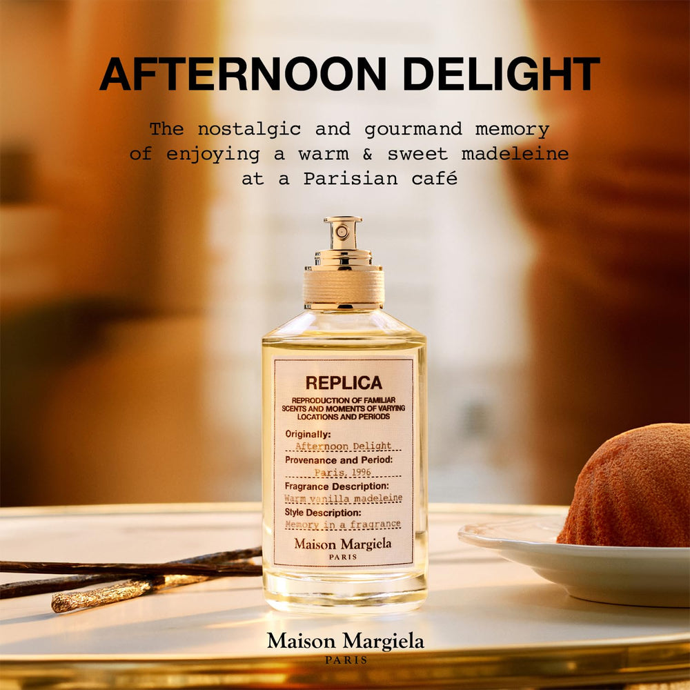 Cap close-up of Afternoon Delight bottle, refined detailing.