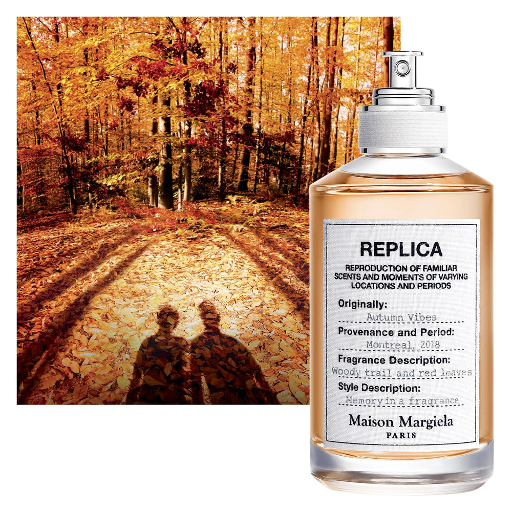Maison Margiela Replica Autumn Vibes packaging box communicates premium autumn mood.