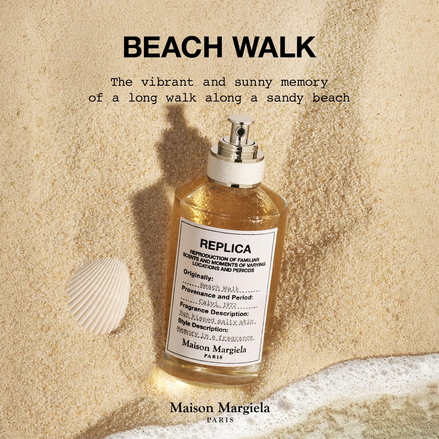 Maison Margiela Beachwalk bergamot note emphasizes zesty fragrance for daytime outings.