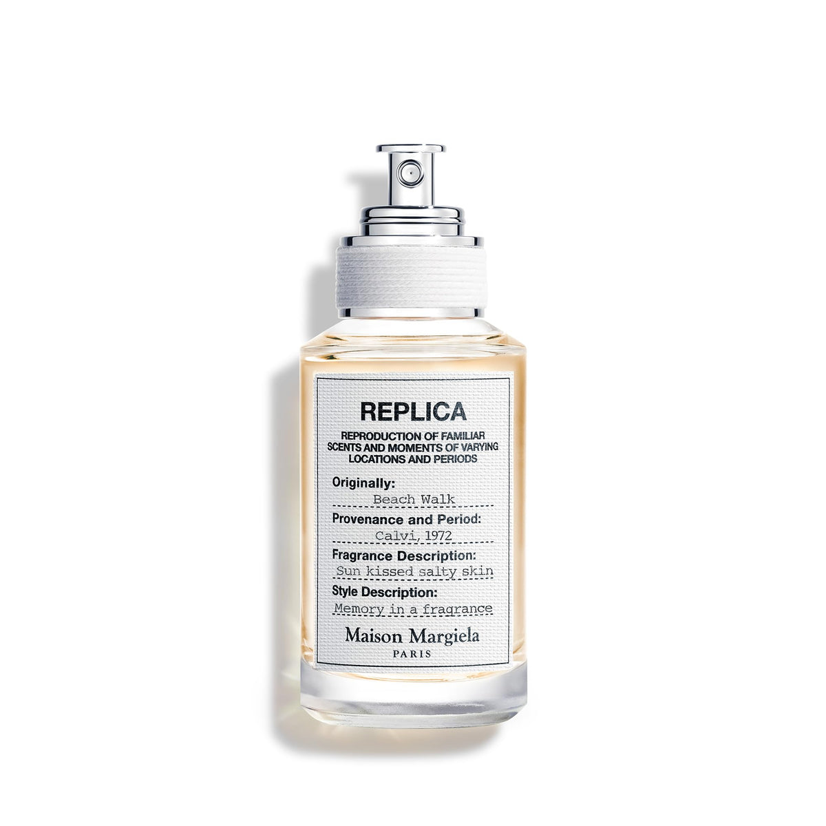 Maison Margiela Beachwalk bottle front shows fresh coastal scent for daily wear.