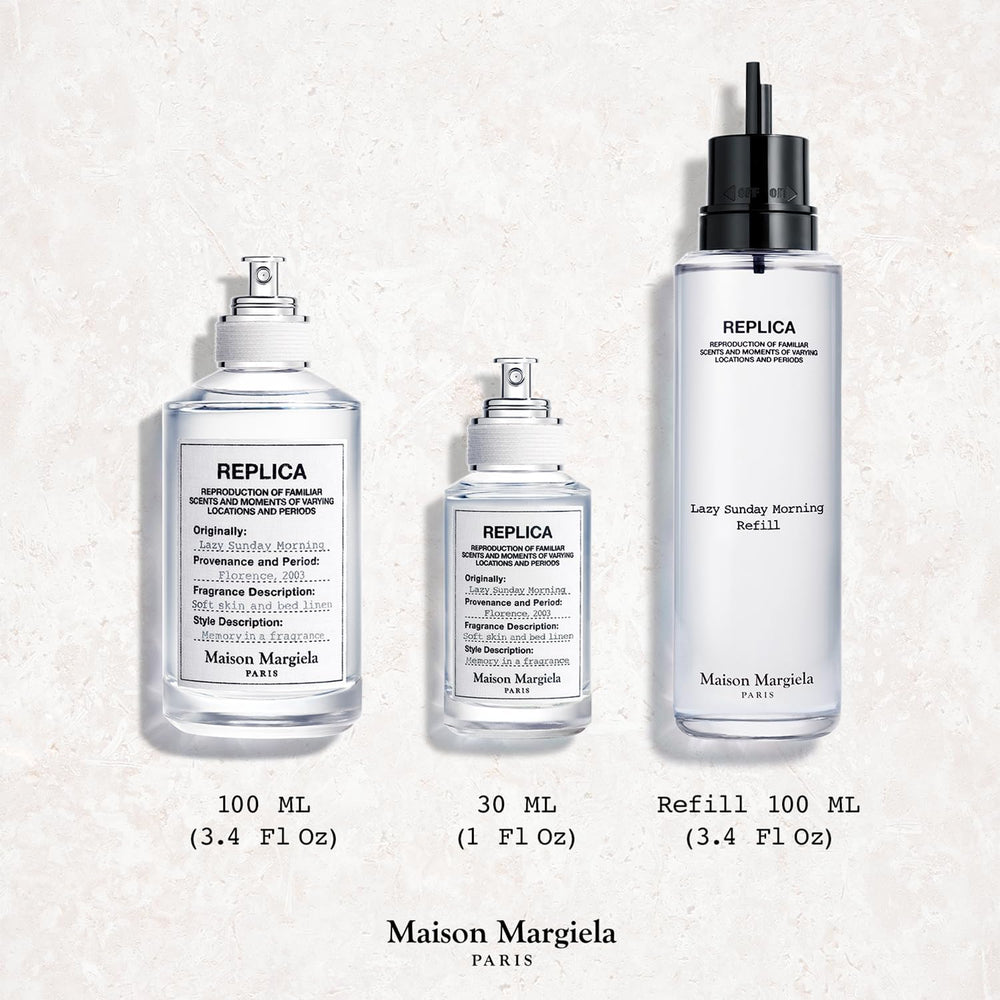 Soft sunlit bottle setup conveying a relaxed Sunday morning mood with Margiela fragrance.