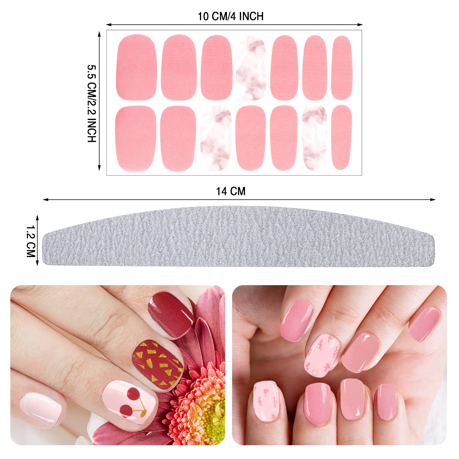 Maitys 40 sheets nail polish stickers offering versatile designs for chic nails