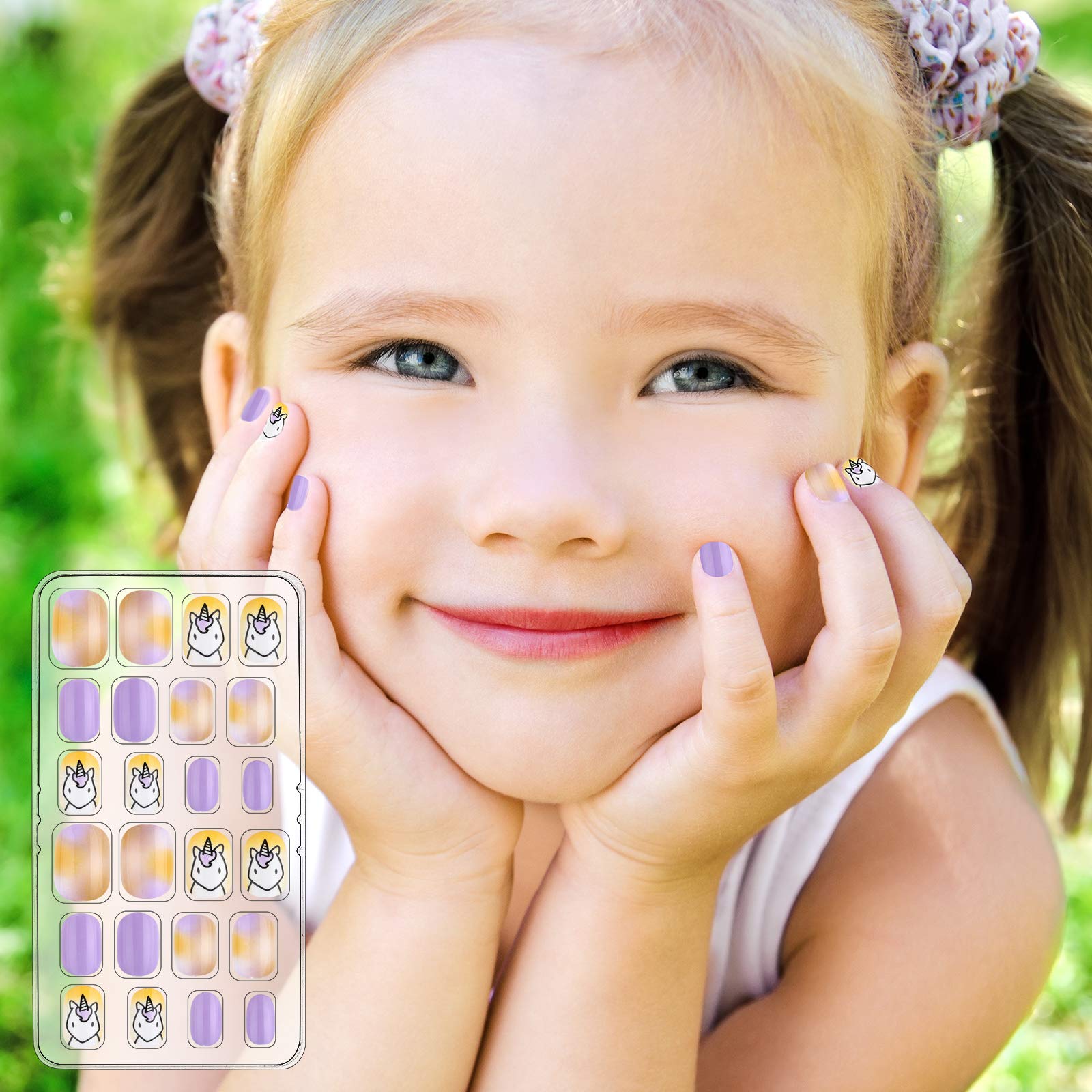 Maitys durable kids nail tips stay put through daily activities.