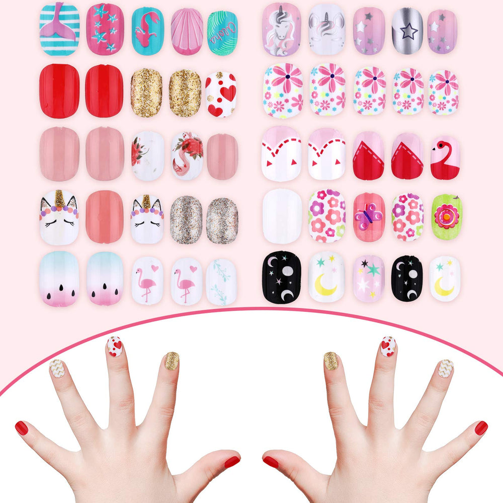 Maitys easy press-on nails demonstrate quick, mess-free application.