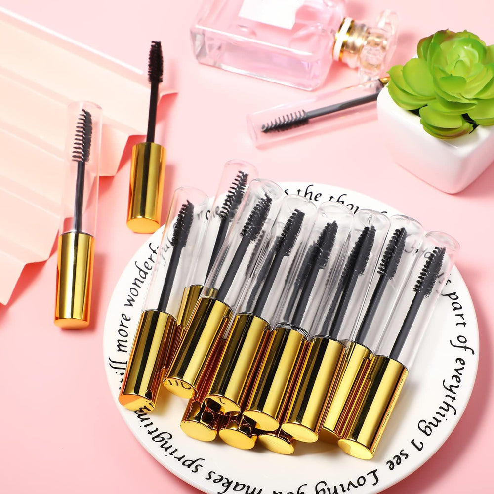 Maitys golden-cap mascara tubes with secure seal for mess-free refills