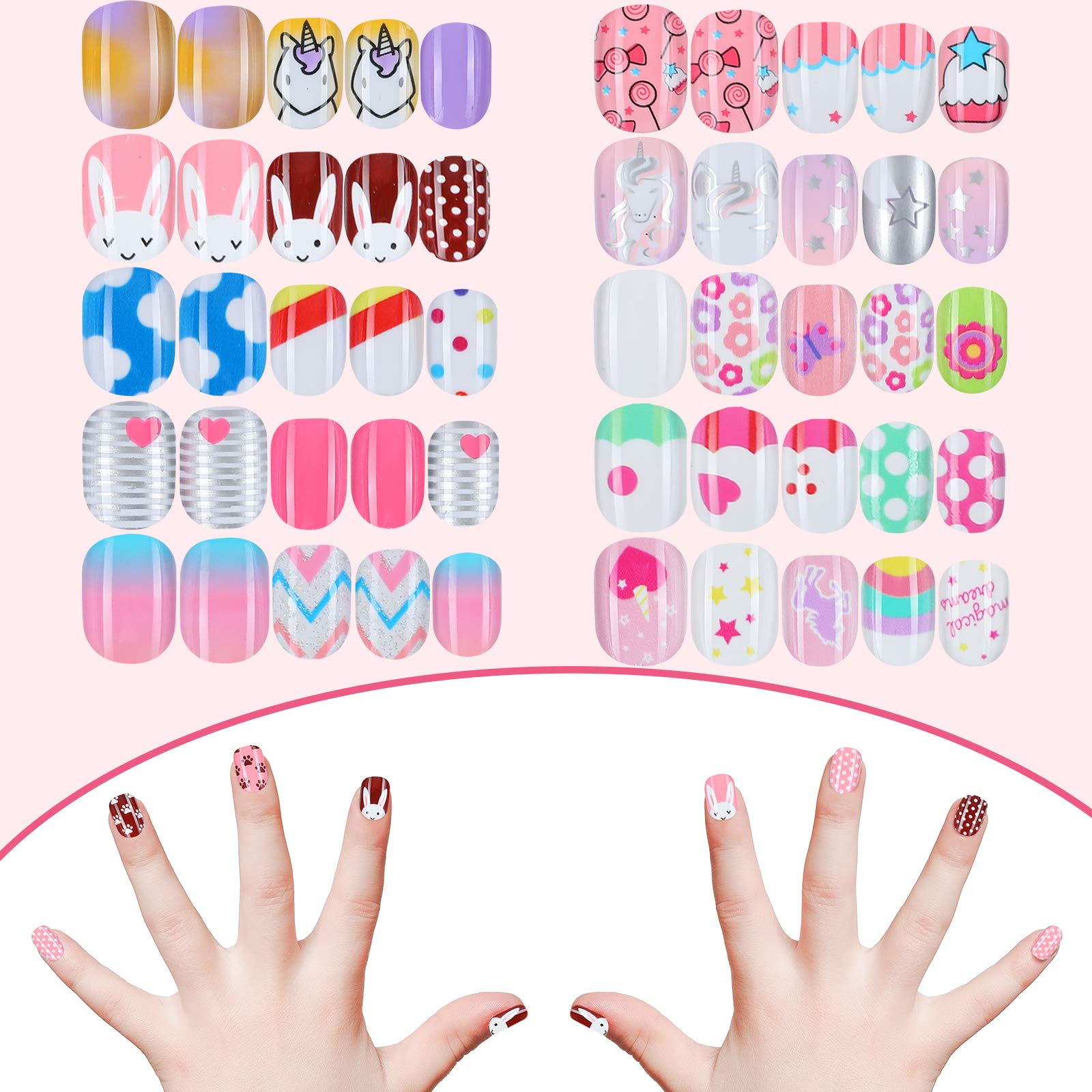 Maitys full-cover nail tips kit protects natural nails during crafts.