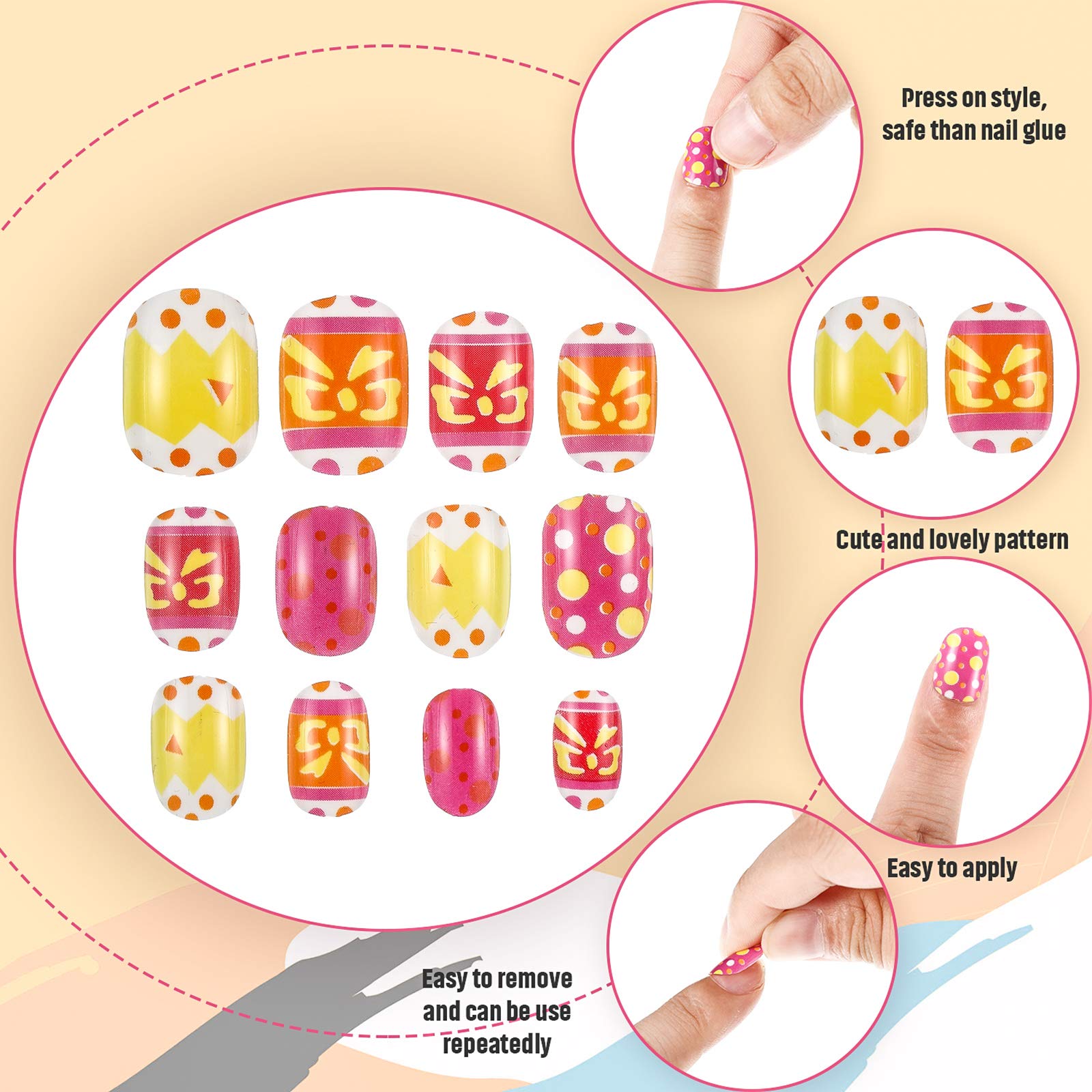 Maitys pre-glued press-on nails enable quick at-home mani for kids.