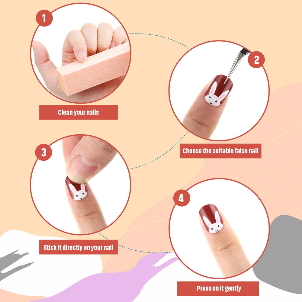 Maitys quick-apply kids nails save time during at-home manicures.