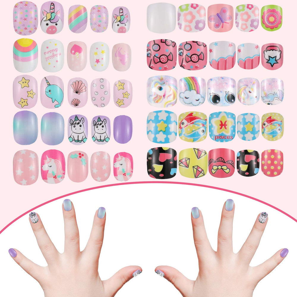 Maitys step-by-step guide shows easy press-on application for kids.