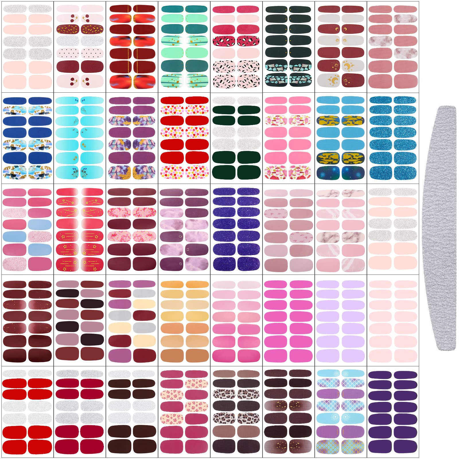 Maitys travel-friendly nail sticker pack stores easily and travels with your beauty routine