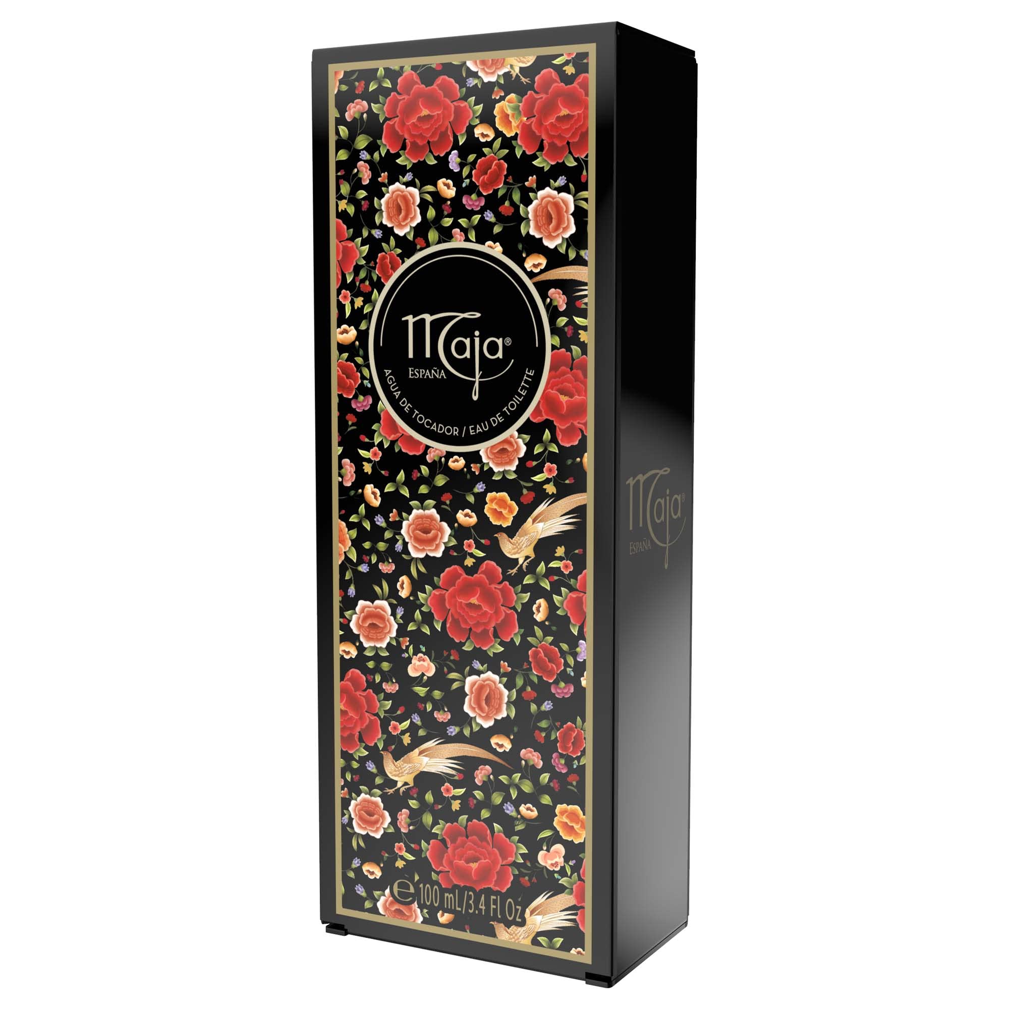 Made in Spain label on Maja bottle, heritage craftsmanship and authenticity