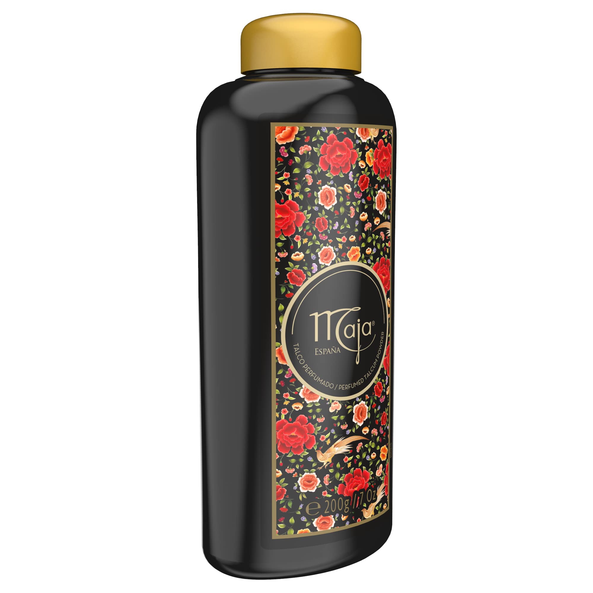 Close-up of Maja talcum powder fragrance and texture