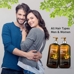 Majestic Pure Argan Oil Conditioner close-up highlighting detangling shine