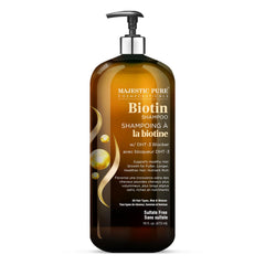 Majestic Pure Biotin Shampoo closeup-lather highlights creamy foam for gentle cleansing.