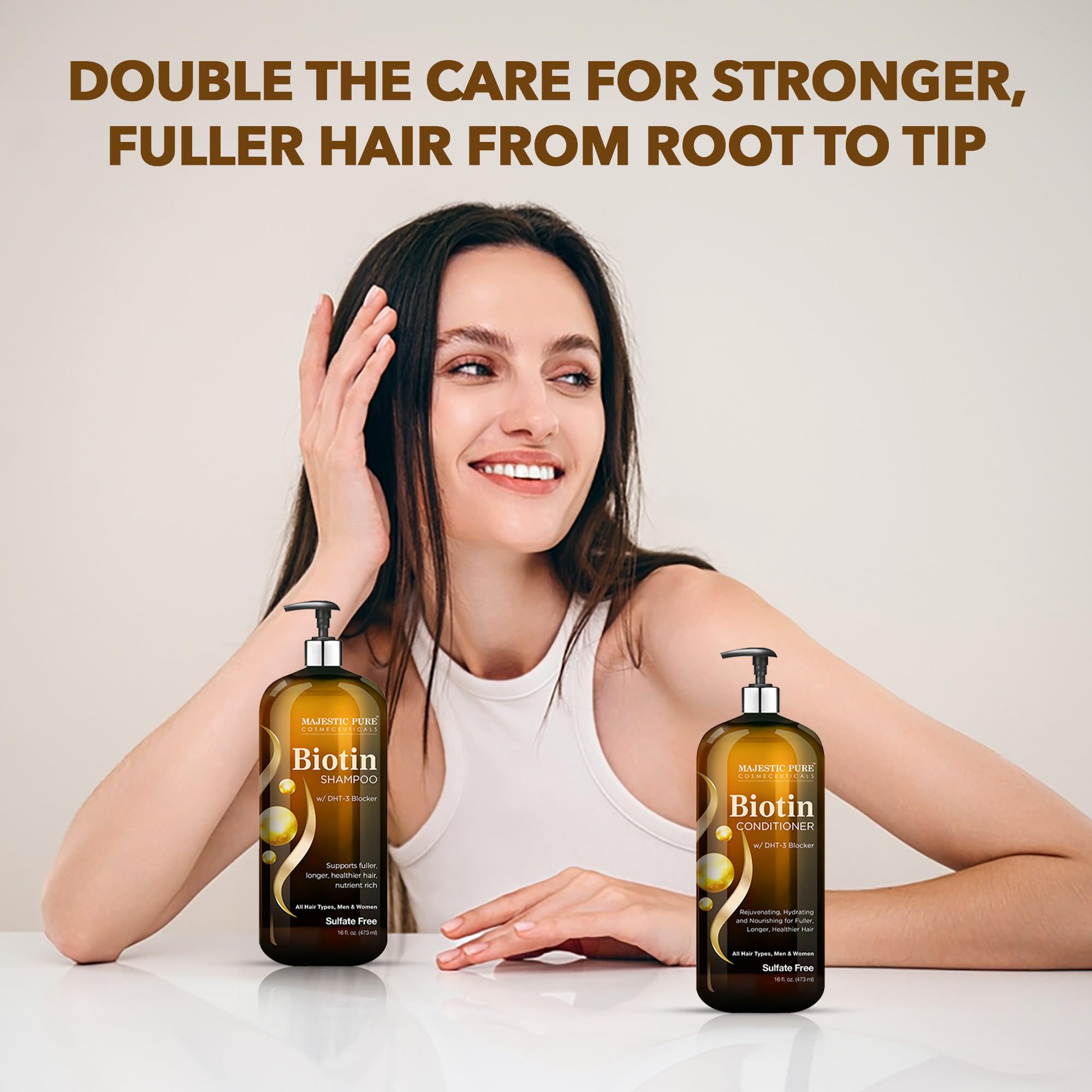 Majestic Pure Rosemary Oil dropper emphasizes refreshing scalp feel and aroma.