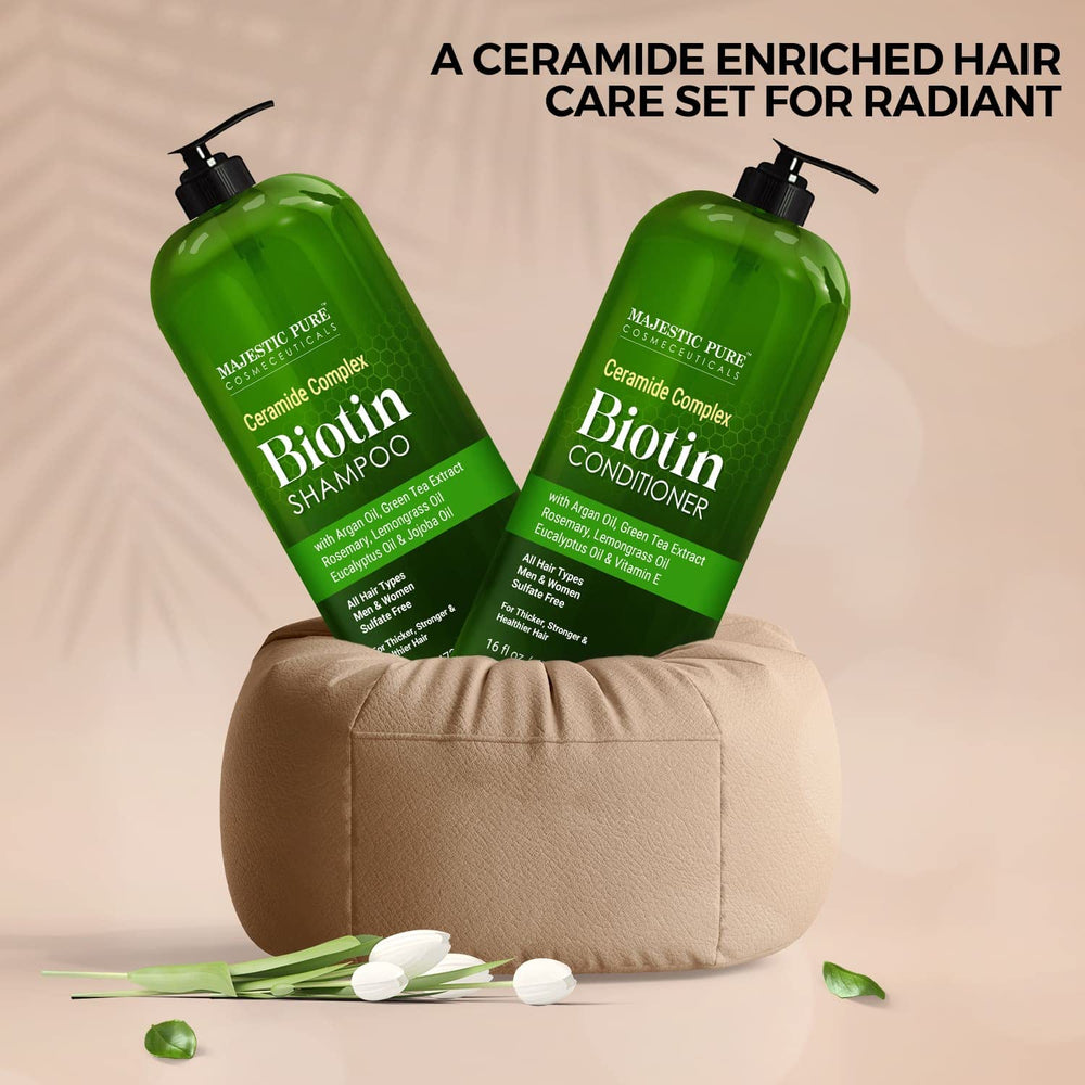 Majestic Pure shampoo lather shot communicates gentle daily cleansing for all hair types.