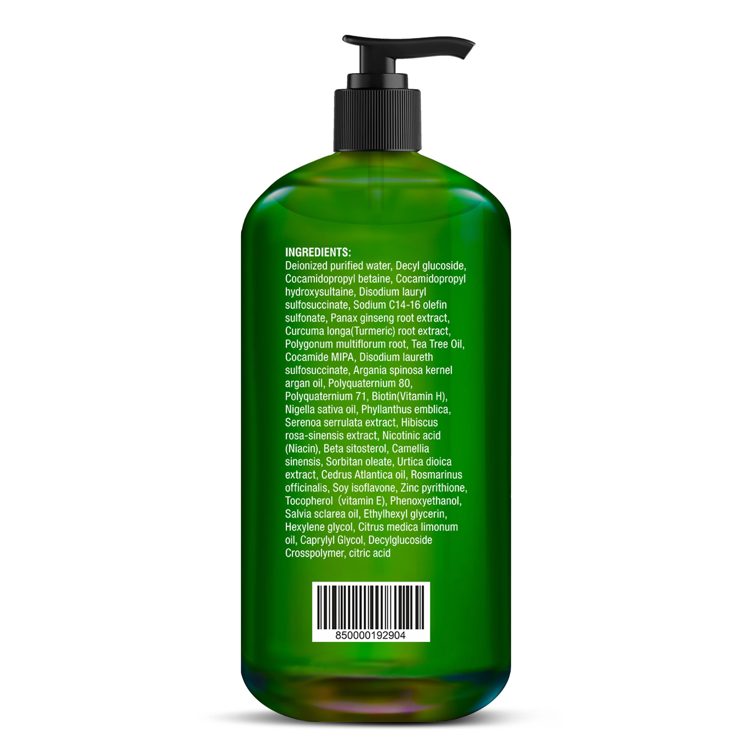 Majestic Pure Tea Tree Shampoo being applied in a daily hair-wash routine.