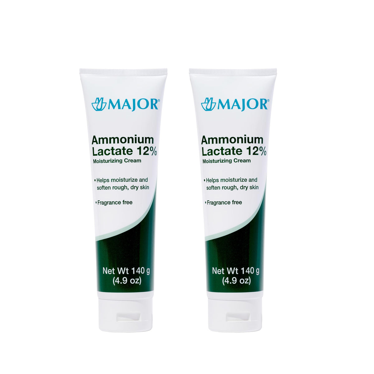 Major Ammonium Lactate 12% Cream bottle shows fragrance-free hydration for dry skin.