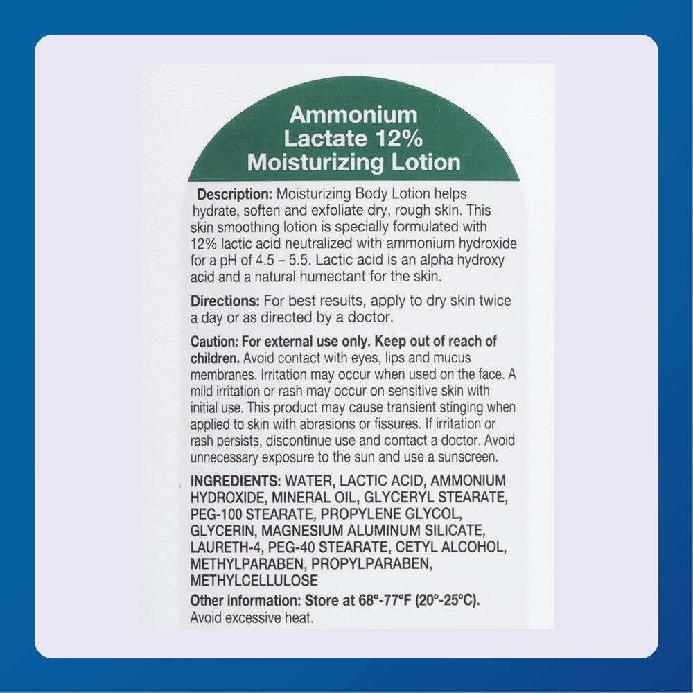 Major Ammonium Lactate lotion is massaged onto dry elbows for moisturized comfort.