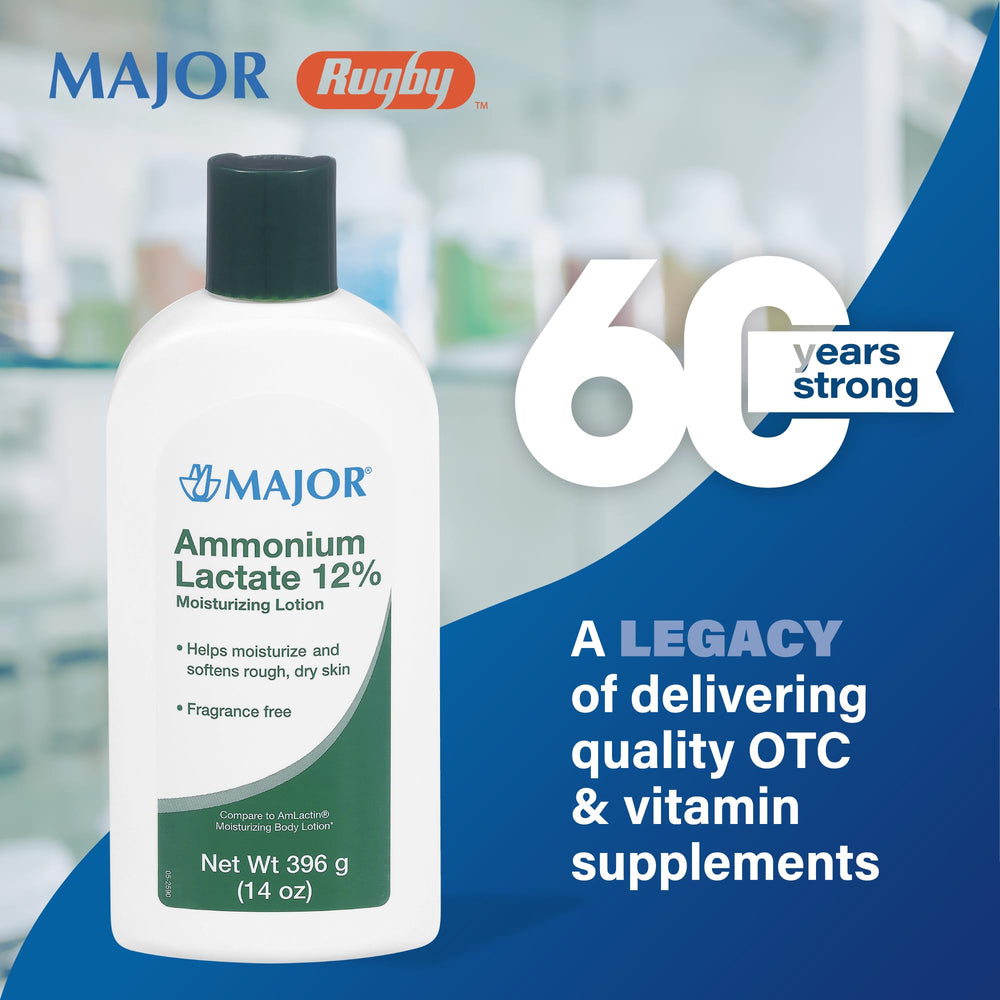 Major Ammonium Lactate fragrance-free lotion designed for sensitive skin care.