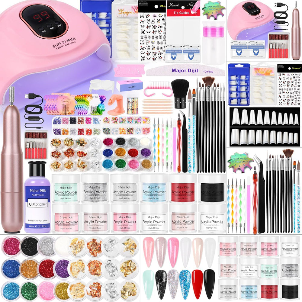 Major Dijit acrylic nail kit front display—beginner-friendly all-in-one set