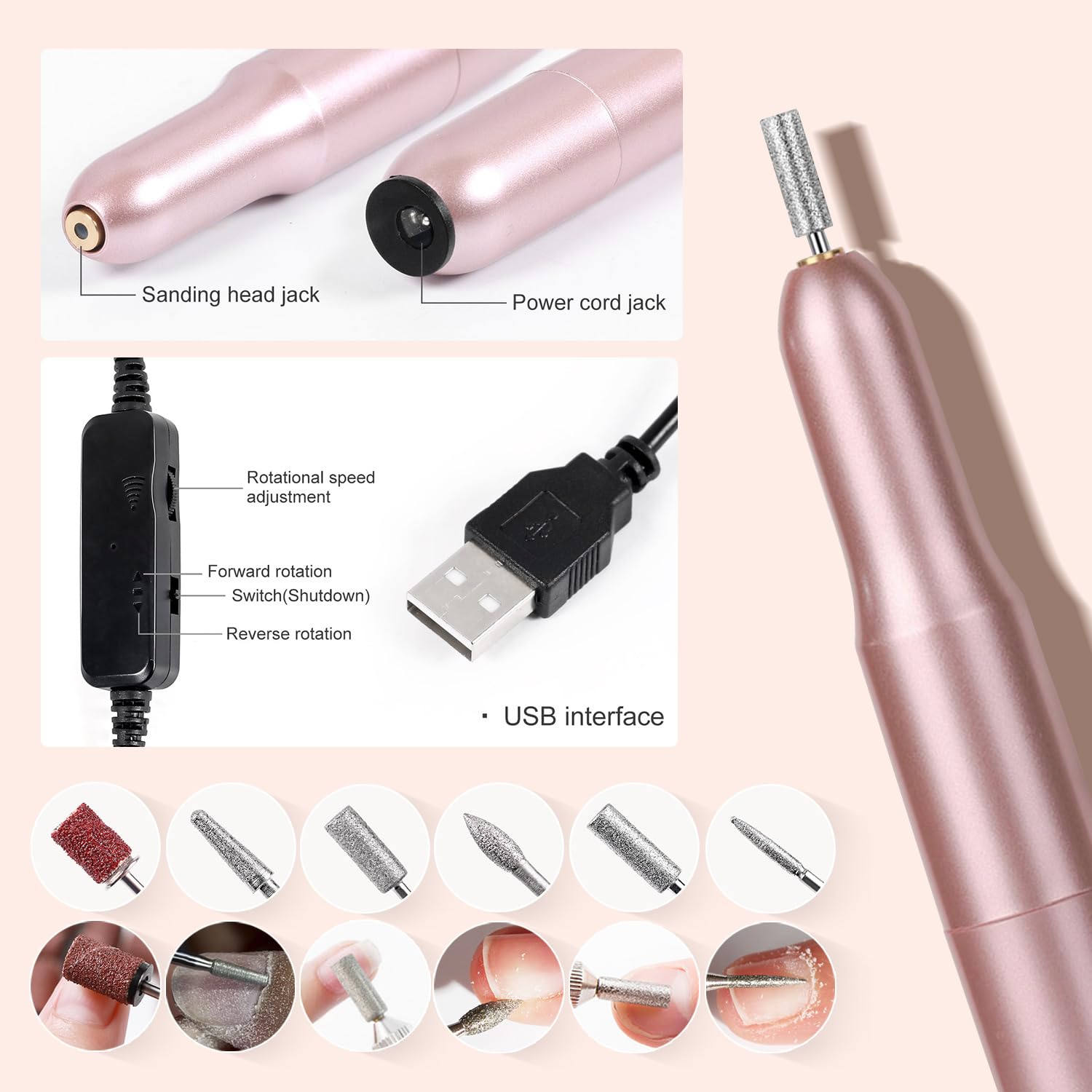 Major Dijit nail drill tool, ergonomic low-vibration design for smooth shaping.