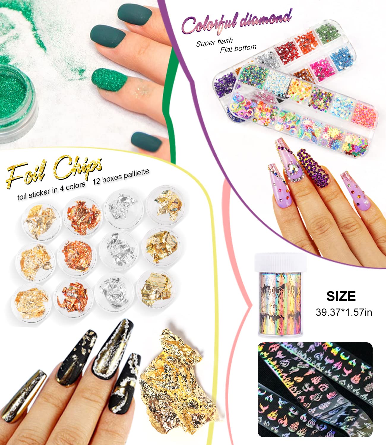 Major Dijit nail glitter collection closeup—sparkle for DIY designs