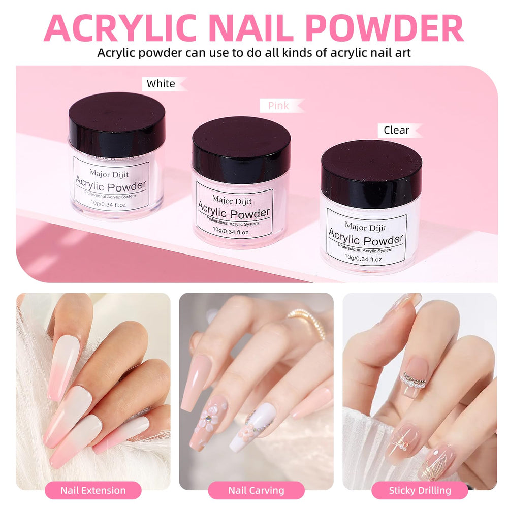 Majordijit acrylic nail kit starter set 6 colors image features durable gel polish options