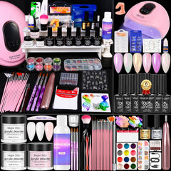 Majordijit acrylic nail kit starter set white pink image shows beginner-friendly manicure supplies