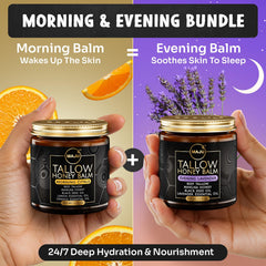 MAJU Superfoods Tallow Honey Balm organic beeswax close-up indicates barrier-supporting emollients