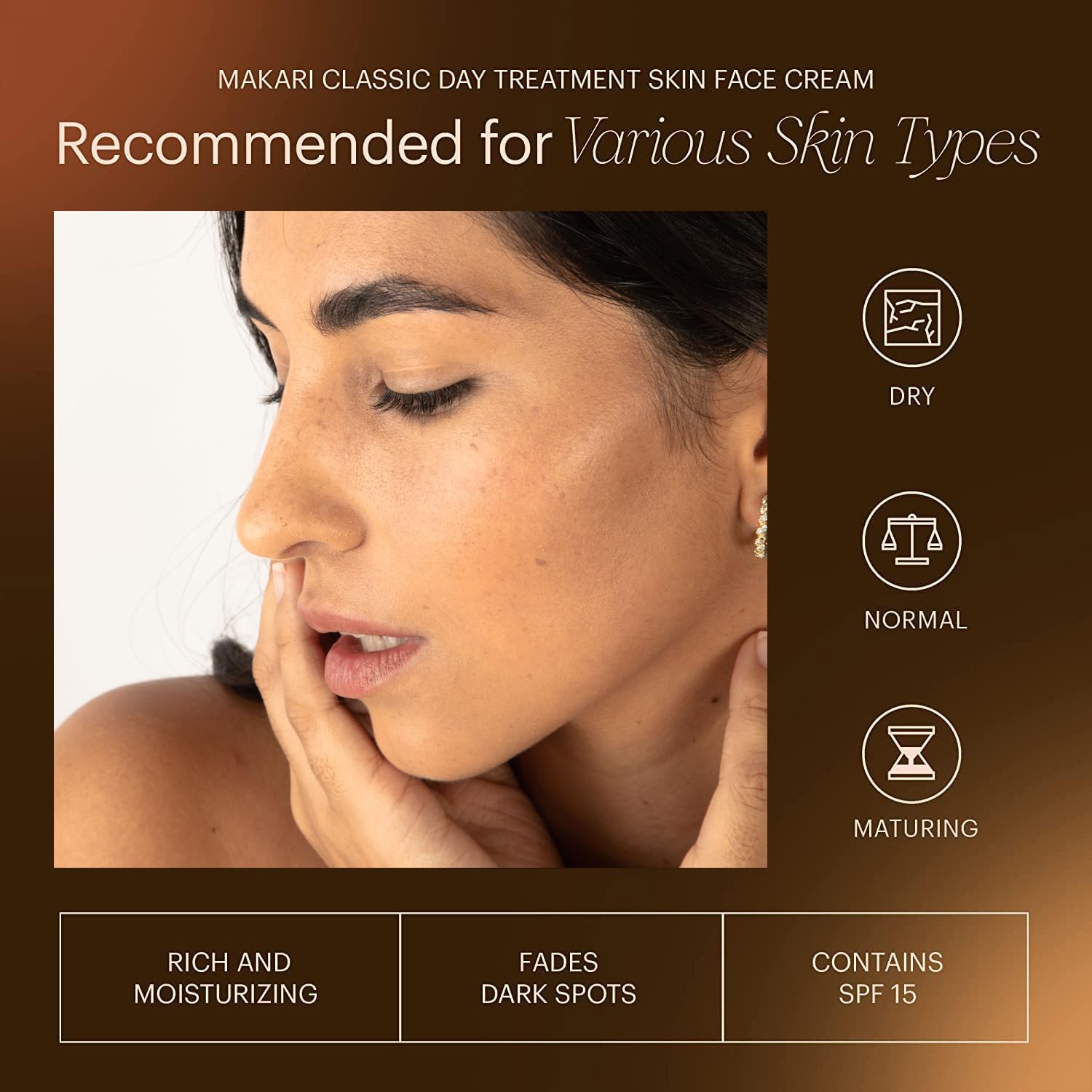 MAKARI Classic Day Radiance Face Cream in morning routine illustrates makeup-ready hydration
